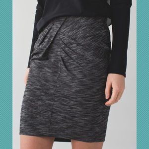 Lululemon Heathered Black Rulu &go Where-To Skirt